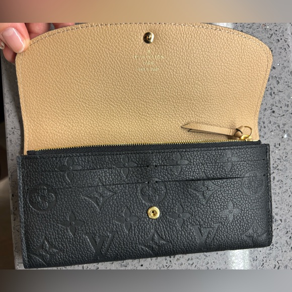 LOUIS VUITTON Empreinte Emilie Wallet Black Wallet Box & Dust bag - Picture 10 of 15